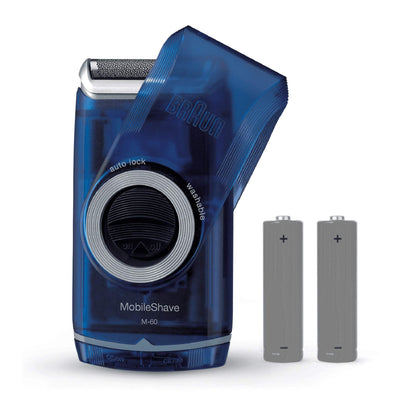 Braun Mobileshave M60B Battery Operated Men's Foil Shaver - label detail