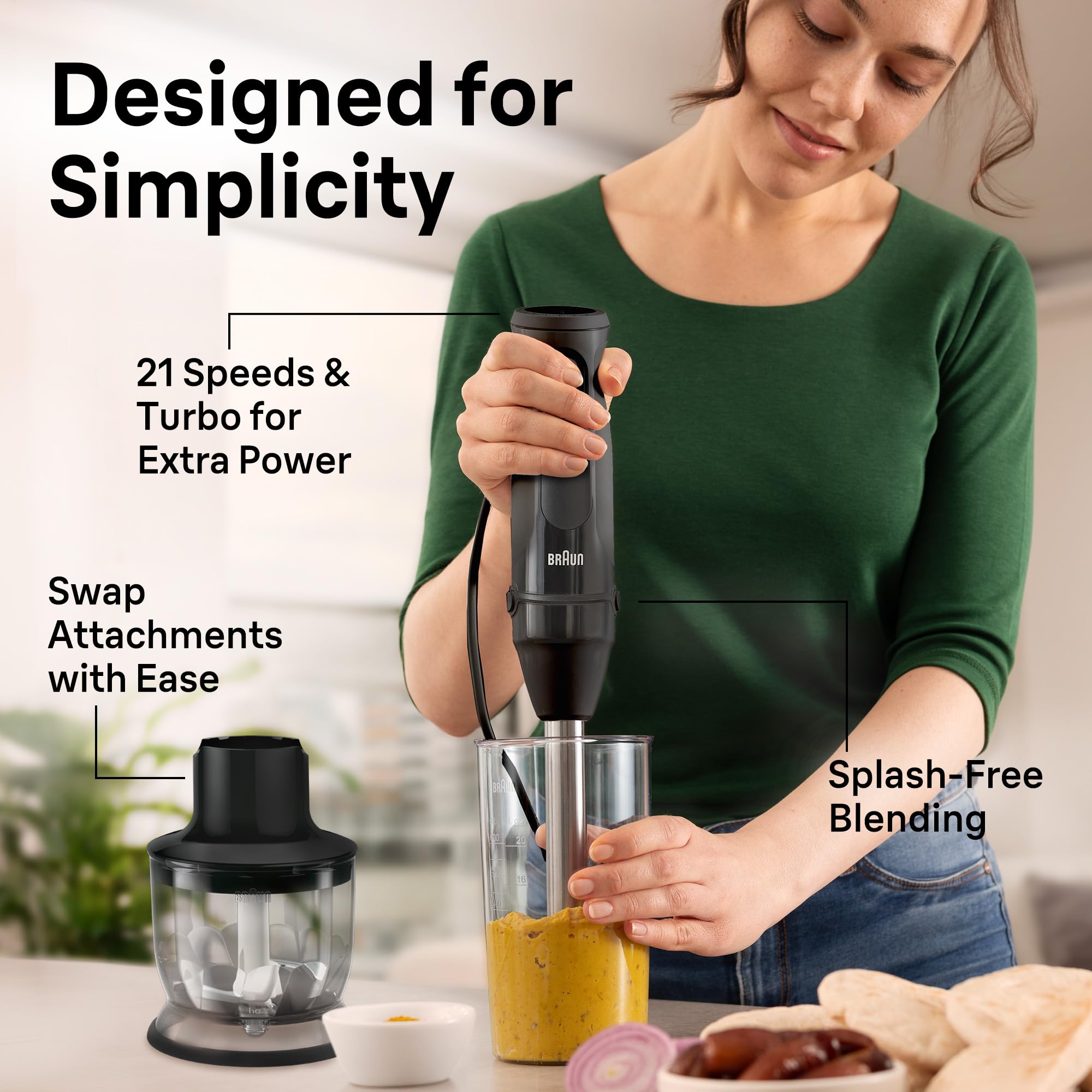 Braun MQ50001M Vario Hand Blender, 21-Speed Immersion Blender with PowerBell VPlus, 500W, Stainless Steel Blades - packaging 