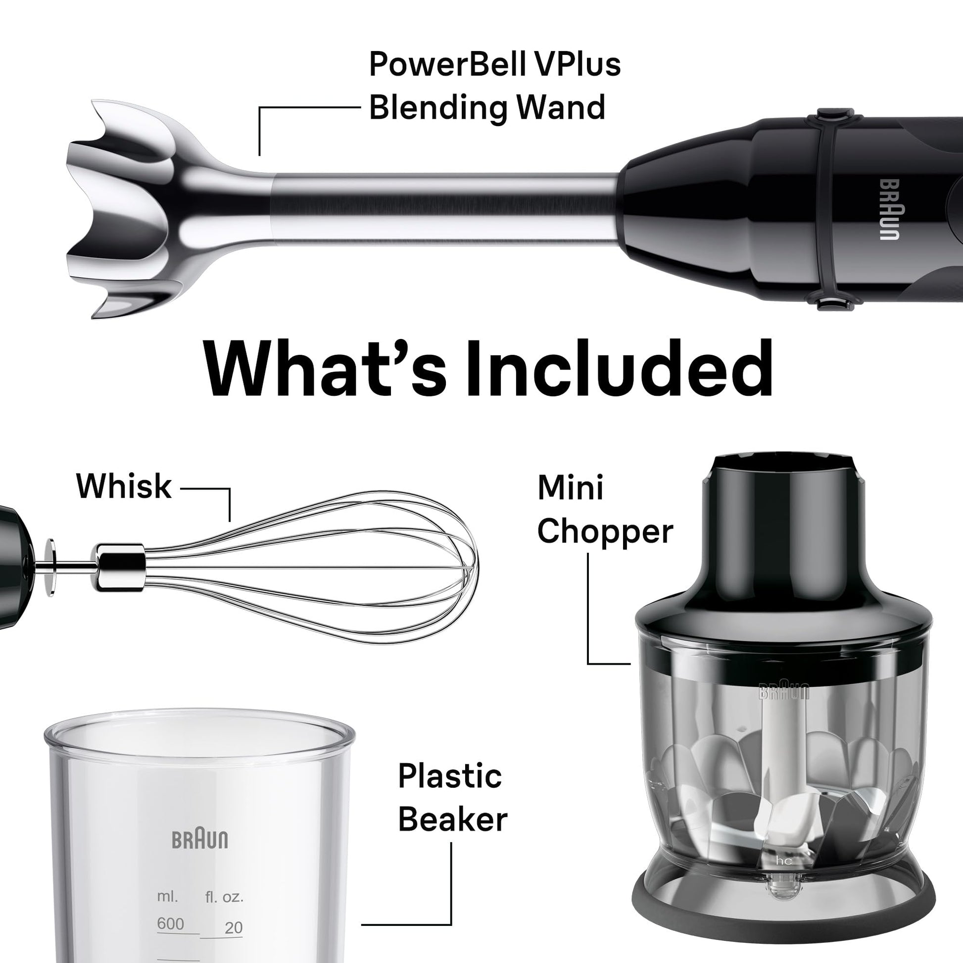 Braun MQ50001M Vario Hand Blender, 21-Speed Immersion Blender with PowerBell VPlus, 500W, Stainless Steel Blades - in use