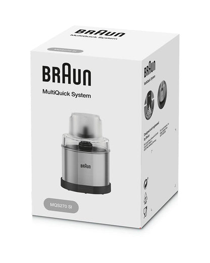 Braun MQS 270 SI Coffee and Spice Grinder Attachment, Stainless Steel, for MultiQuick Hand Blenders Series 7 and 9 - back vie