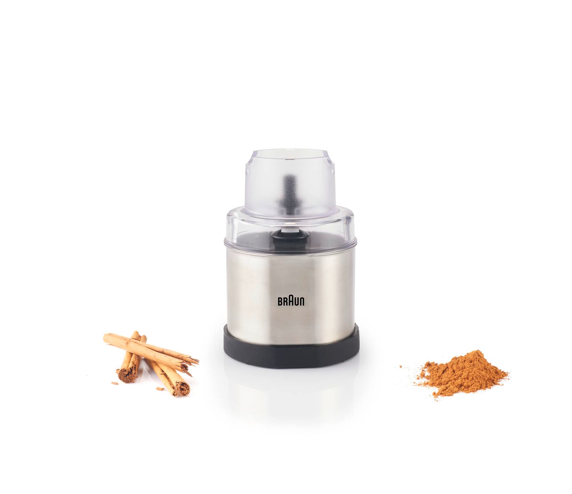 Braun MQS 270 SI Coffee and Spice Grinder Attachment, Stainless Steel, for MultiQuick Hand Blenders Series 7 and 9 - close-up