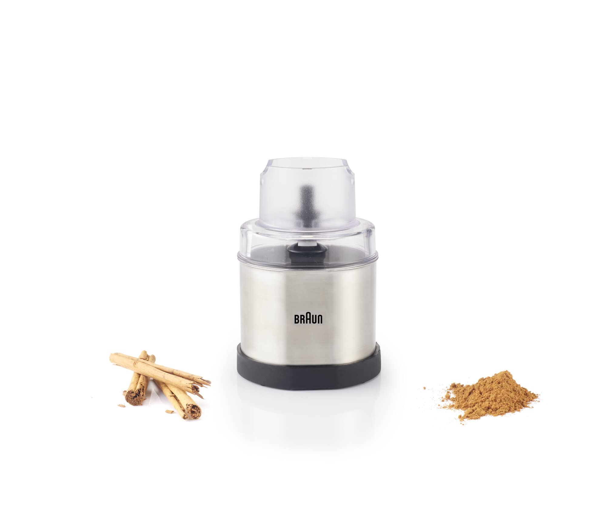 Braun MQS 270 SI Coffee and Spice Grinder Attachment, Stainless Steel, for MultiQuick Hand Blenders Series 7 and 9 - close-up