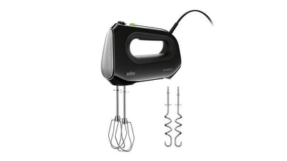 Braun Multimix 2 Hand Mixer, Black, 250W, 5 Speeds, with Beaters and Dough Hooks