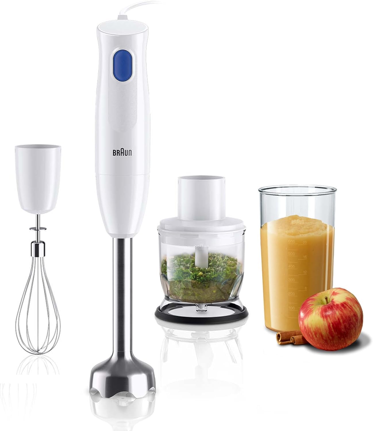 Braun MultiQuick 1 Hand Blender 450W Stainless Steel White Made in Europe EasyTwist Technology (16)
