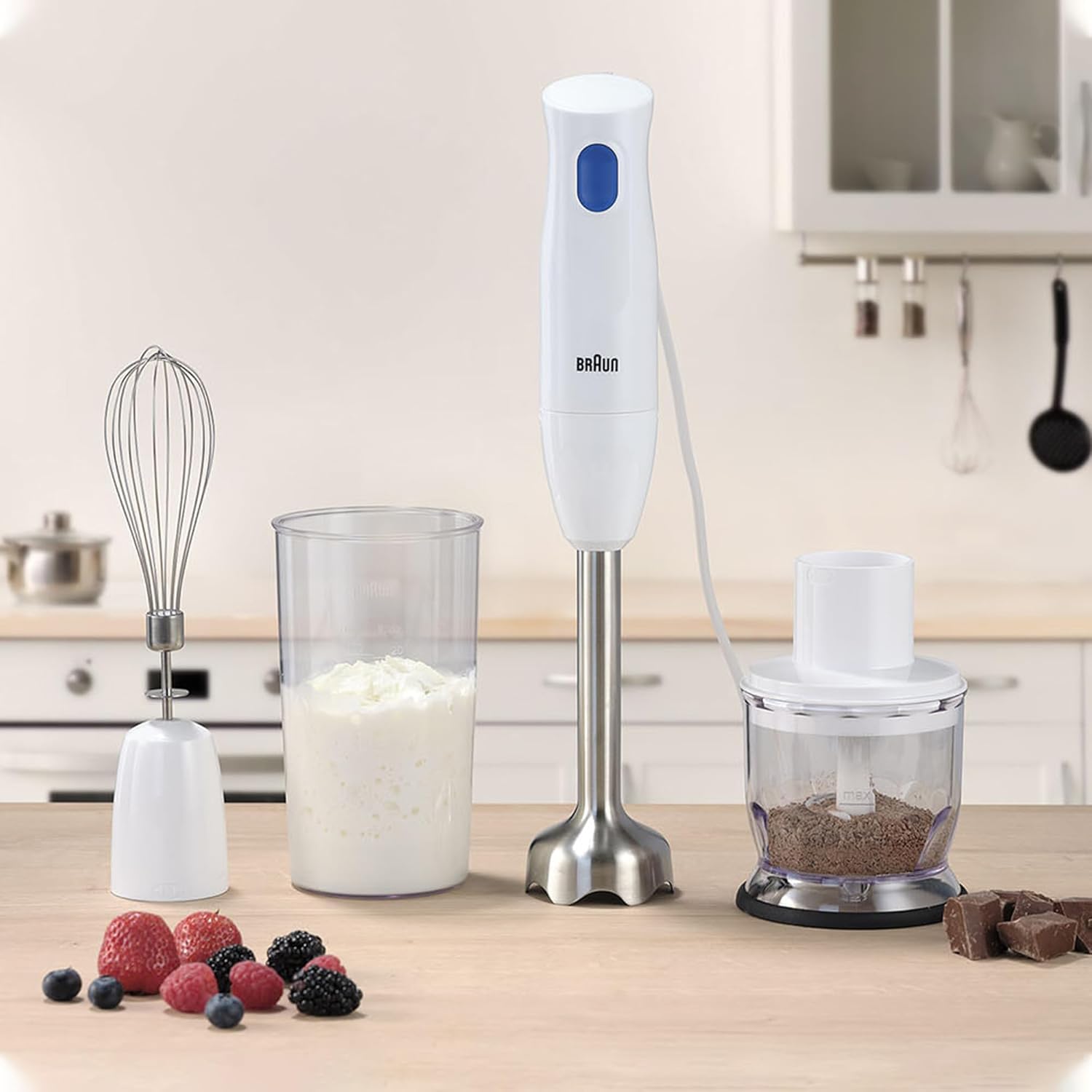 Braun MultiQuick 1 Hand Blender 450W Stainless Steel White Made in Europe EasyTwist Technology - in use (23)