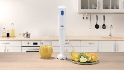 Braun MultiQuick 1 Hand Blender 450W Stainless Steel White Made in Europe EasyTwist Technology - in use