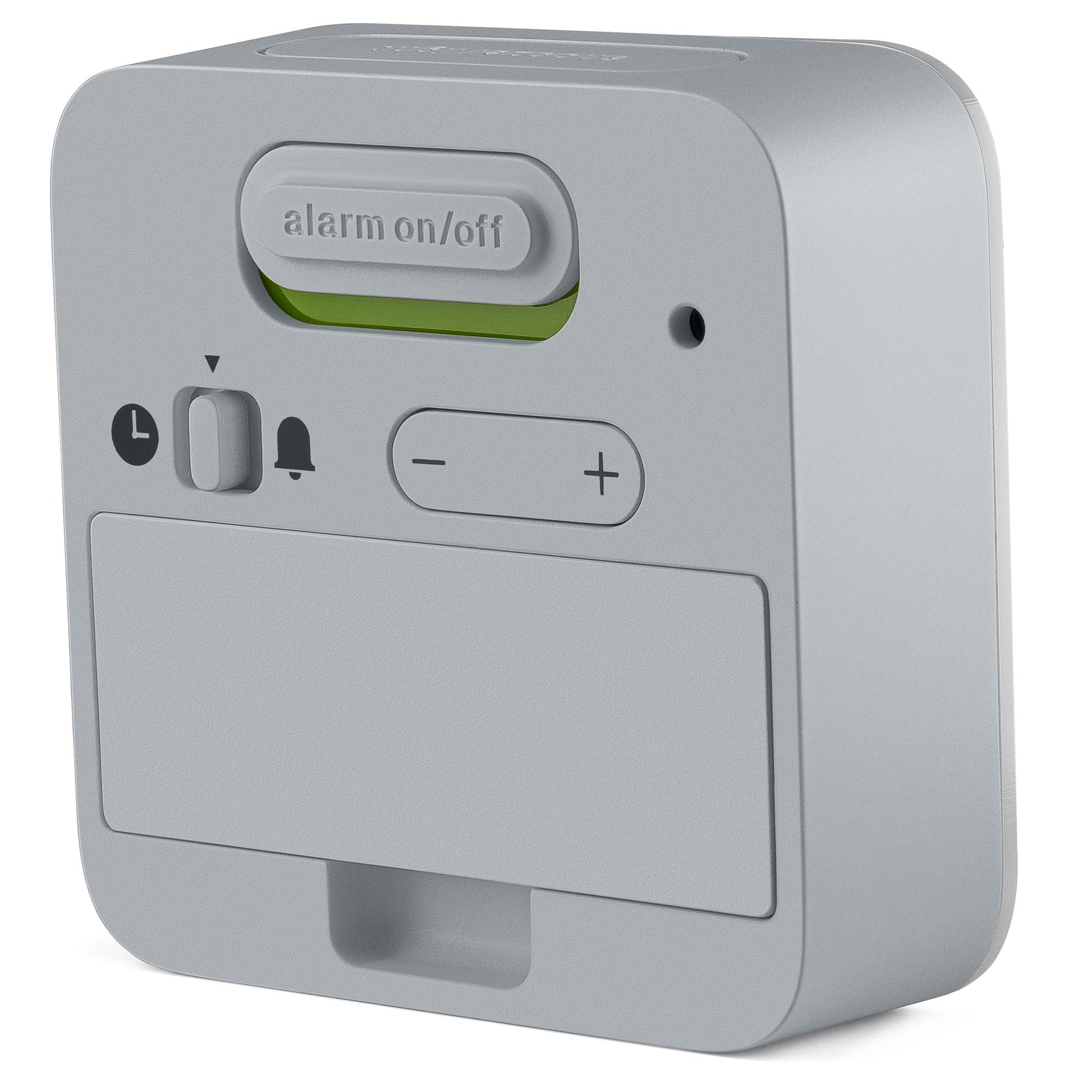 Braun Plastic Digital Travel Alarm Clock with Snooze, Compact Size, Negative LCD Display, Gray, Model BC08G - close-up detail