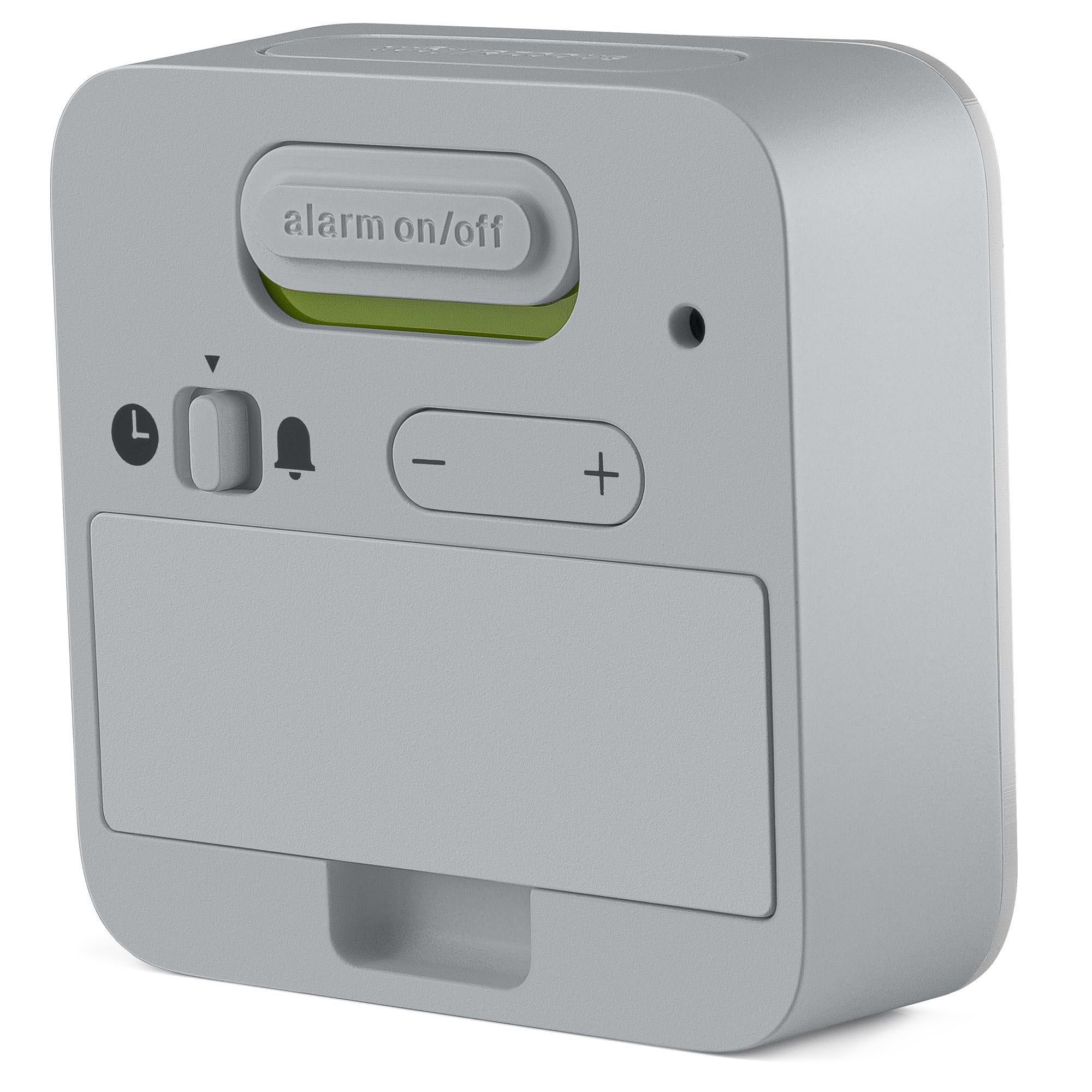 Braun Plastic Digital Travel Alarm Clock with Snooze, Compact Size, Negative LCD Display, Gray, Model BC08G - close-up detail