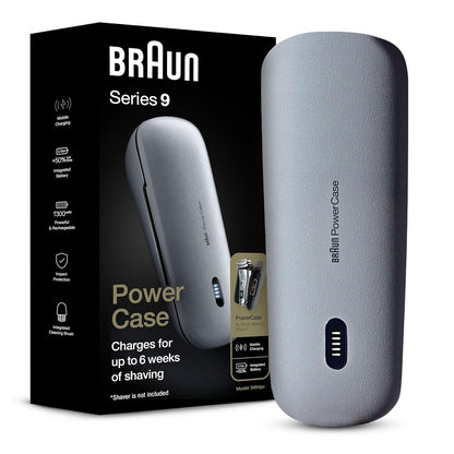 Braun Powercase for Electric Shavers, Portable Charging Case, Compatible with Series 9 Pro, Series 9, Series 8