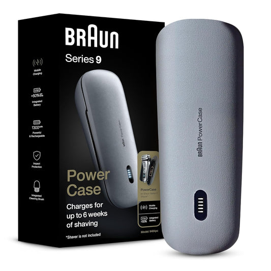 Braun Powercase for Electric Shavers, Portable Charging Case, Compatible with Series 9 Pro, Series 9, Series 8