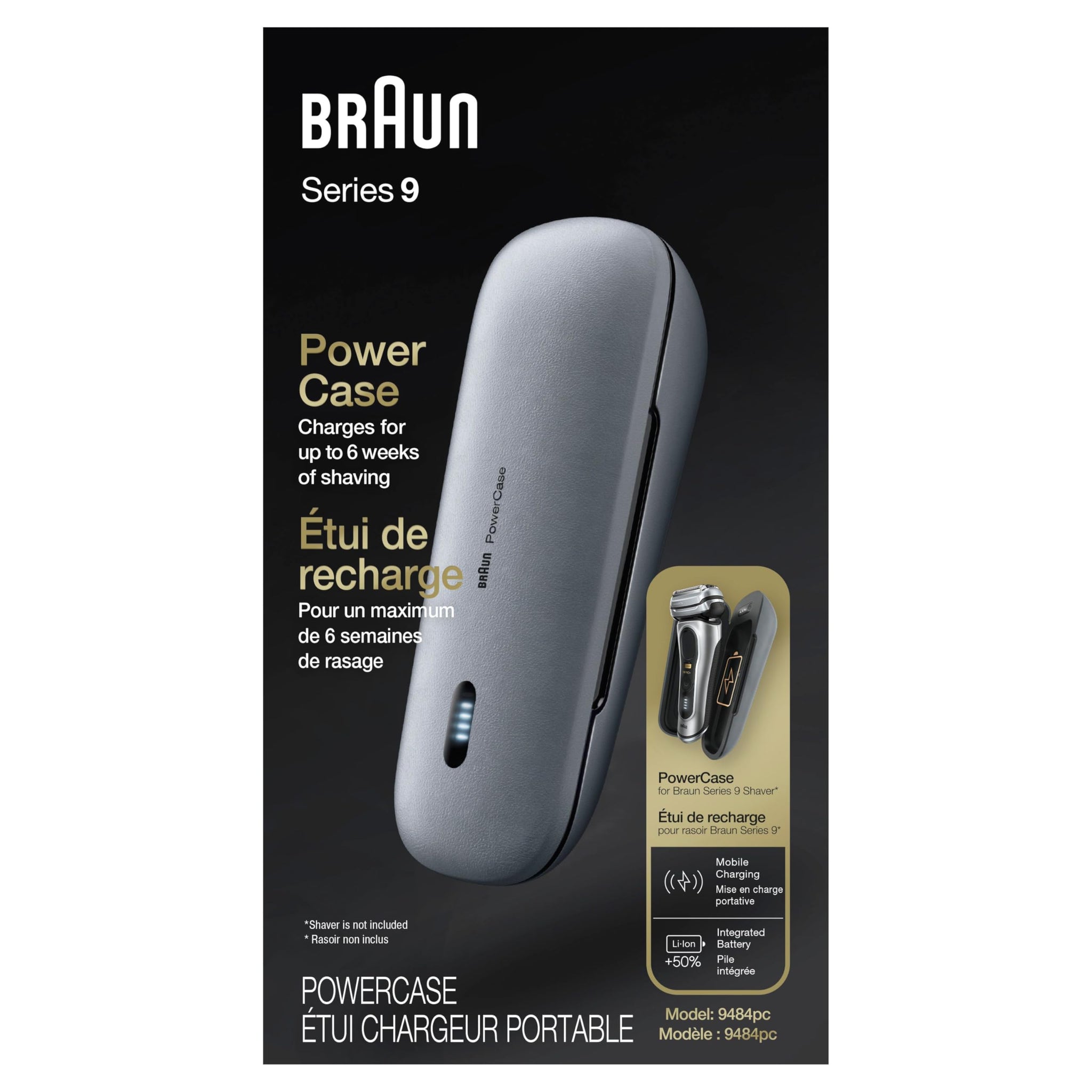 Braun Powercase for Electric Shavers, Portable Charging Case, Compatible with Series 9 Pro, Series 9, Series 8 - ingredients