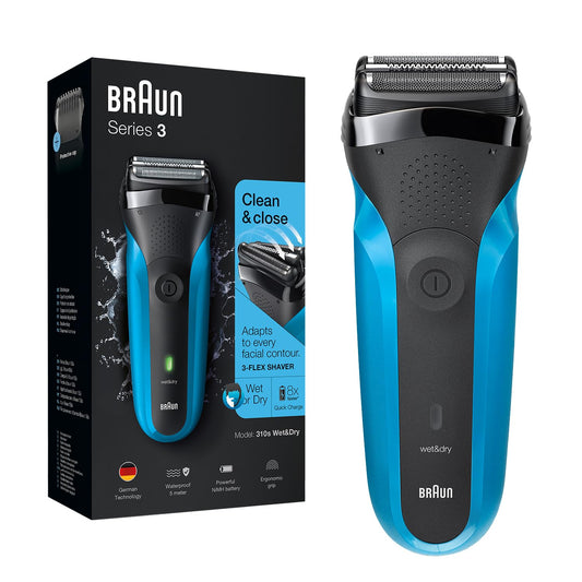 Braun Series 3 310s Electric Shaver for Men, Foil Shaver, Wet & Dry, Rechargeable, Cordless, Waterproof, NiMH