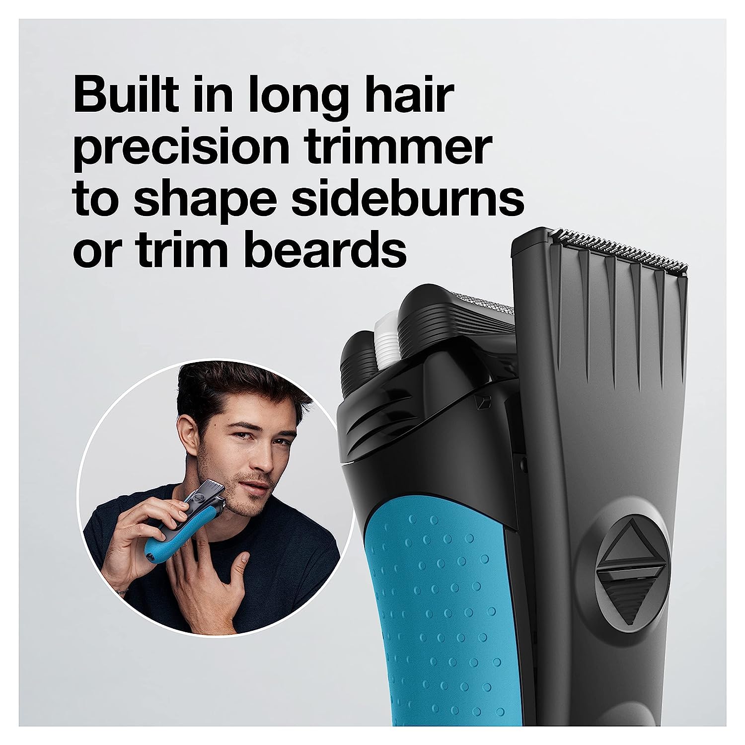 Braun Series 3 Proskin 3040S Wet & Dry Rechargeable Electric Foil Shaver for Men - close-up detail