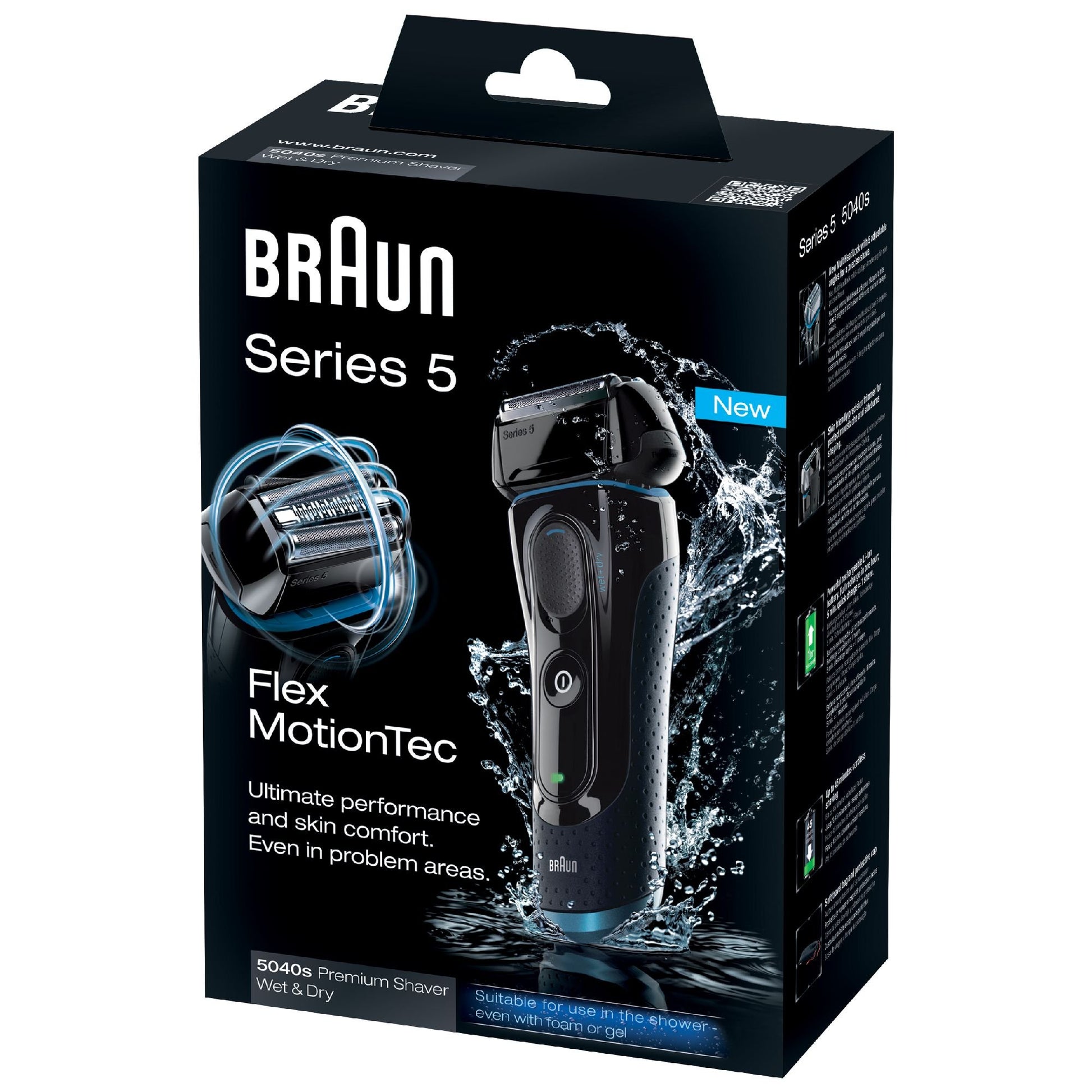 Braun Series-5 5040S Wet and Dry Electric Shaver, Men's Foil Shaver with FlexMotionTec - ingredients panel