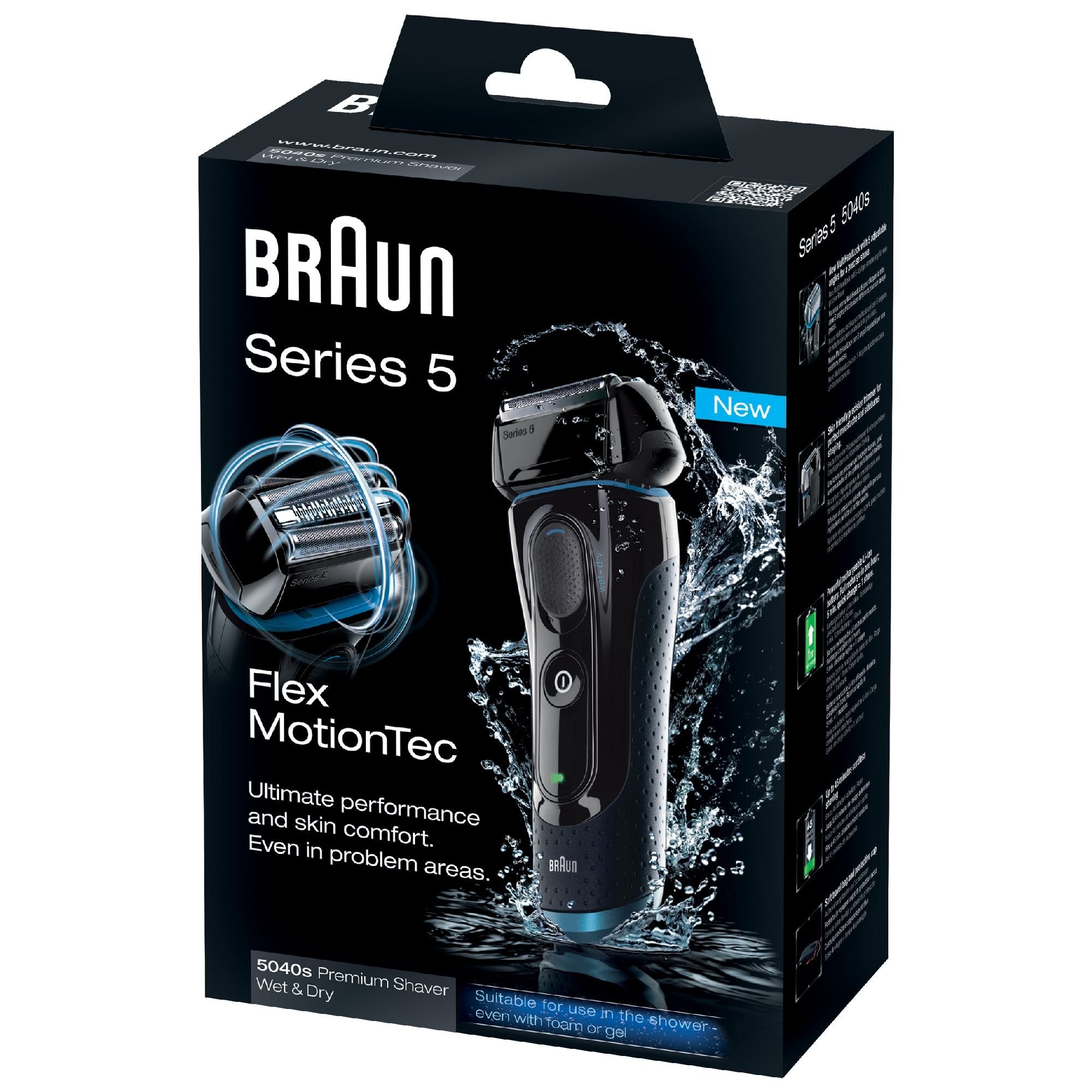 Braun Series-5 5040S Wet and Dry Electric Shaver, Men's Foil Shaver with FlexMotionTec - ingredients panel