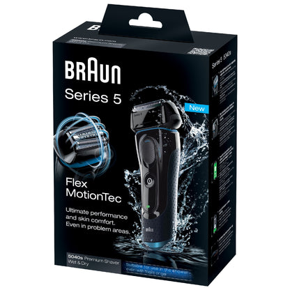 Braun Series-5 5040S Wet and Dry Electric Shaver, Men's Foil Shaver with FlexMotionTec - ingredients panel