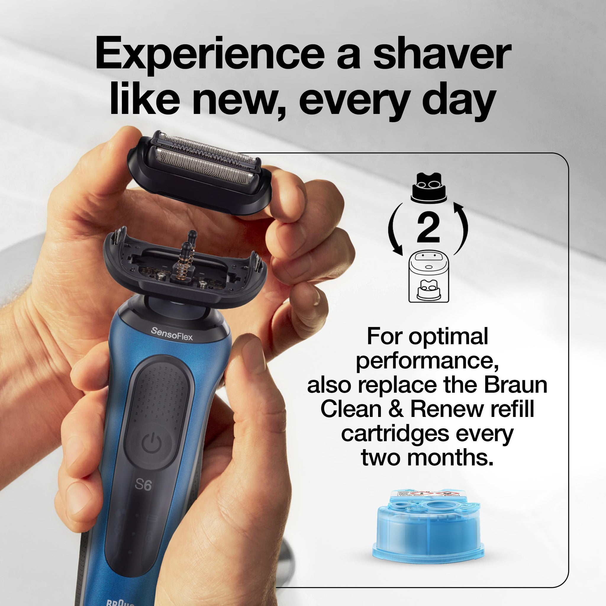 Braun Series 5 53b Electric Shaver Head - Replacement for Series 5 and Series 6 (New Generation), Black, 1 Pack - ingredients