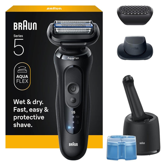 Braun Series 5 Electric Razor for Men S5 5160cc - Foil Shaver with Precision Trimmer and Clean & Charge Center