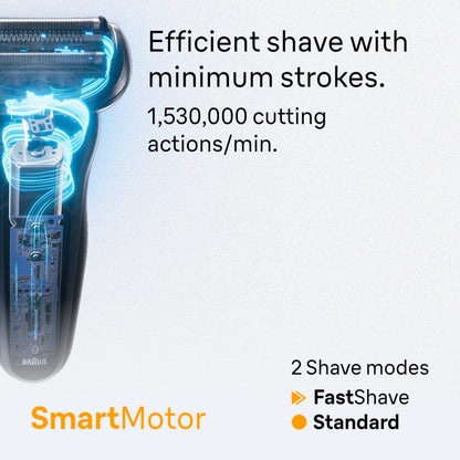 Braun Series 5 Electric Razor for Men S5 5160cc - Foil Shaver with Precision Trimmer and Clean & Charge Center - label detail
