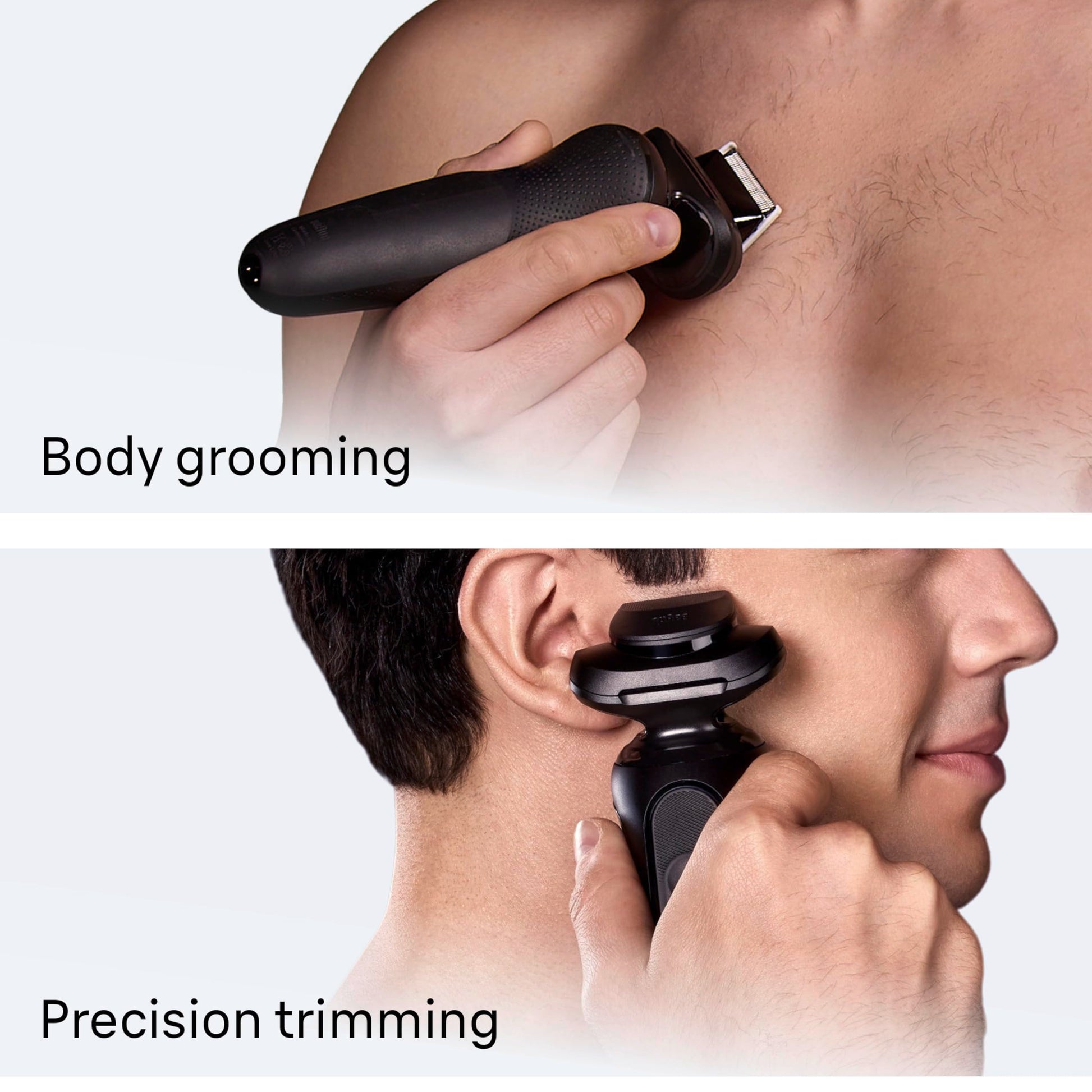 Braun Series 5 Electric Shaver for Men, S5 5155cs, with Body Groomer and Travel Case, Wet & Dry - size and scale
