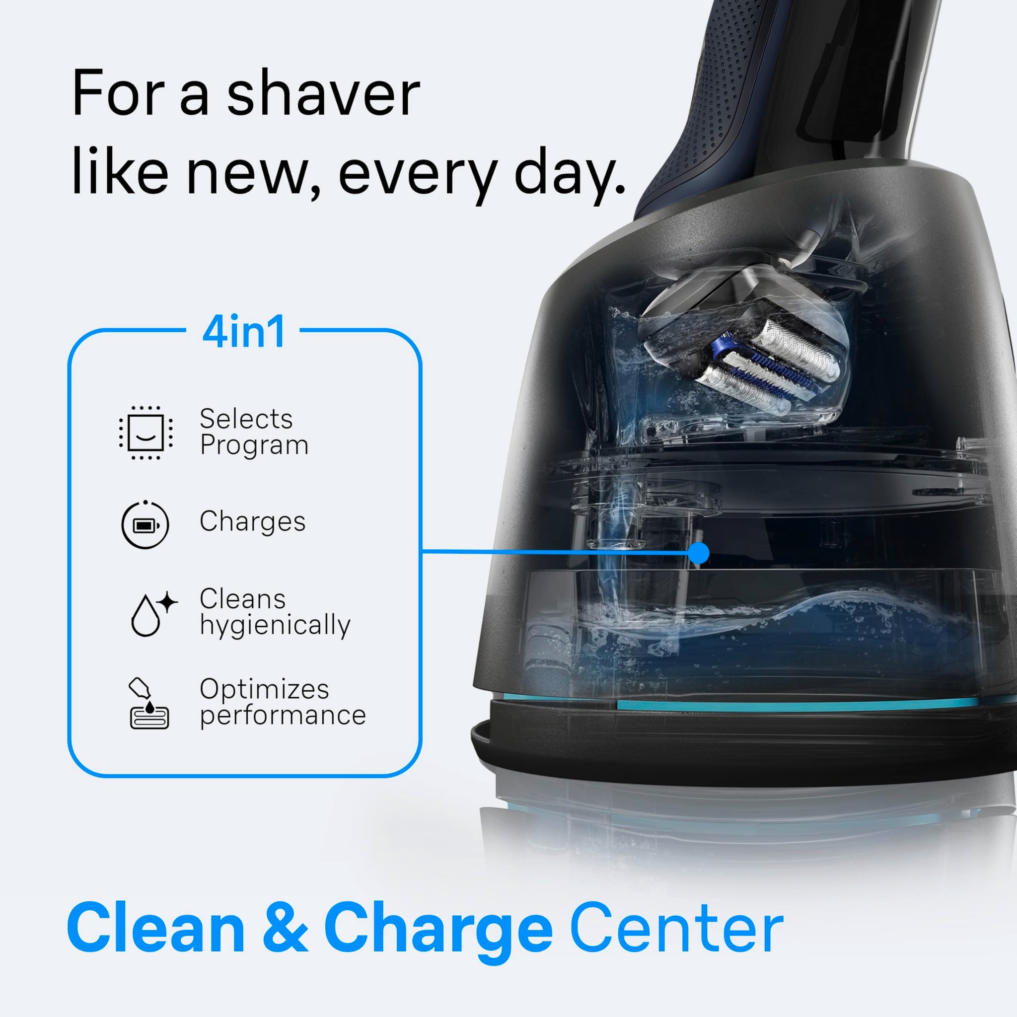 Braun Series 6 Electric Razor for Men with Precision Trimmer, Extra Shaver Head, 4-in-1 Clean & Charge Center, Travel Case, S