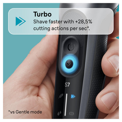 Braun Series 7 7127cs Electric Shaver for Men, Wet & Dry Foil Shaver with Beard Trimmer and Charging Stand, Space Grey, 4 Pie