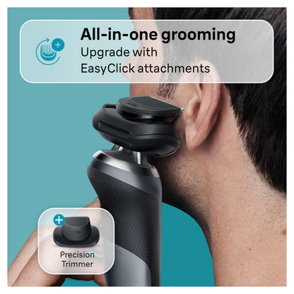 Braun Series 7 7127cs Electric Shaver for Men, Wet & Dry Foil Shaver with Beard Trimmer and Charging Stand, Space Grey, 4 Pie
