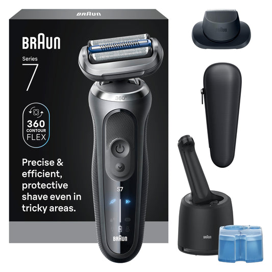 Braun Series 7 7171cc Electric Foil Shaver for Men with SmartCare Center, Wet & Dry, Space Grey