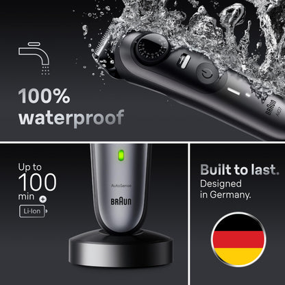 Braun Series 7 8-in-1 Hair Clipper and Trimmer for Men, 40 Length Settings, Waterproof, Cordless, Model 7410 - close-up detai