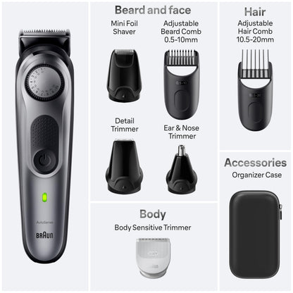 Braun Series 7 8-in-1 Hair Clipper and Trimmer for Men, 40 Length Settings, Waterproof, Cordless, Model 7410 - in use