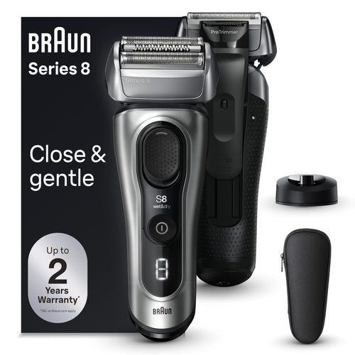 Braun Series 8 Electric Razor for Men, Wet & Dry Shaver with Precision Trimmer, 60-Minute Runtime, Made in Germany