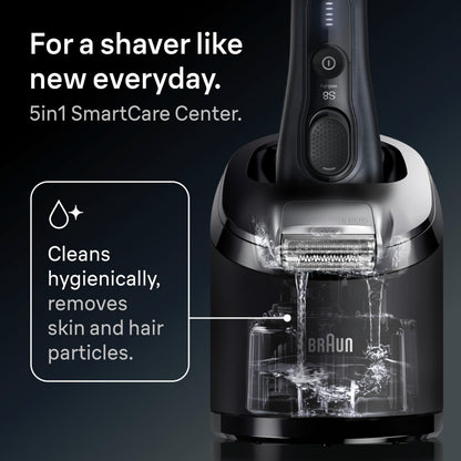 Braun Series 8 Electric Razor for Men, Wet & Dry Shaver with Precision Trimmer, 60-Minute Runtime, Made in Germany - close-up
