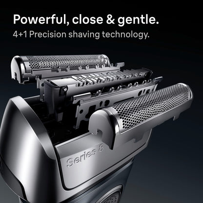 Braun Series 8 Electric Razor for Men, Wet & Dry Shaver with Precision Trimmer, 60-Minute Runtime, Made in Germany - back vie