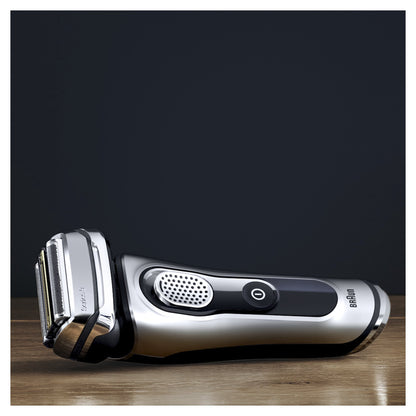 Braun Series 9 9291cc Electric Foil Shaver for Men, Rechargeable Wet & Dry, Precision Trimmer, Clean & Charge Station, Leathe