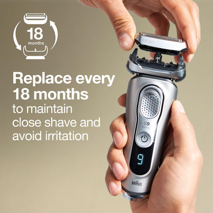 Braun Series 9 92S Electric Shaver Head Replacement Cassette, 5 Elements, for Series 9 Razors - back view