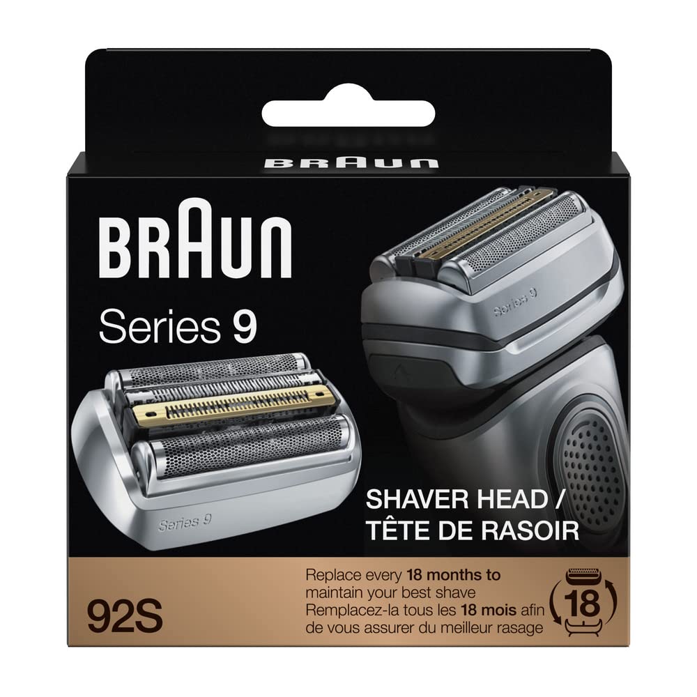 Braun Series 9 92S Electric Shaver Head Replacement Cassette, 5 Elements, for Series 9 Razors - size and scale