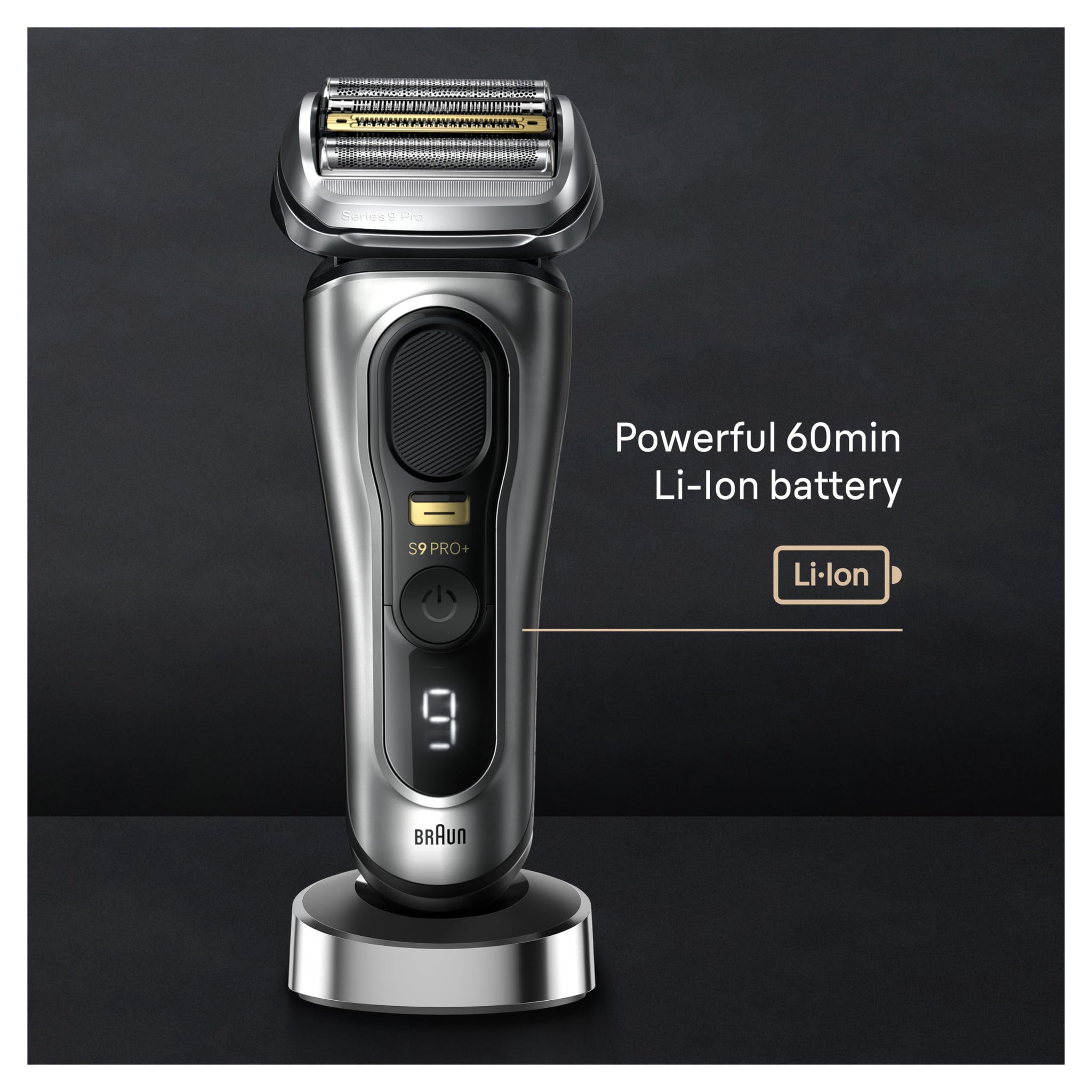 Braun Series 9 9517s PRO+ Electric Razor for Men, Foil Shaver with ProTrimmer, Charging Stand, Wet & Dry, 60min Runtime - lab