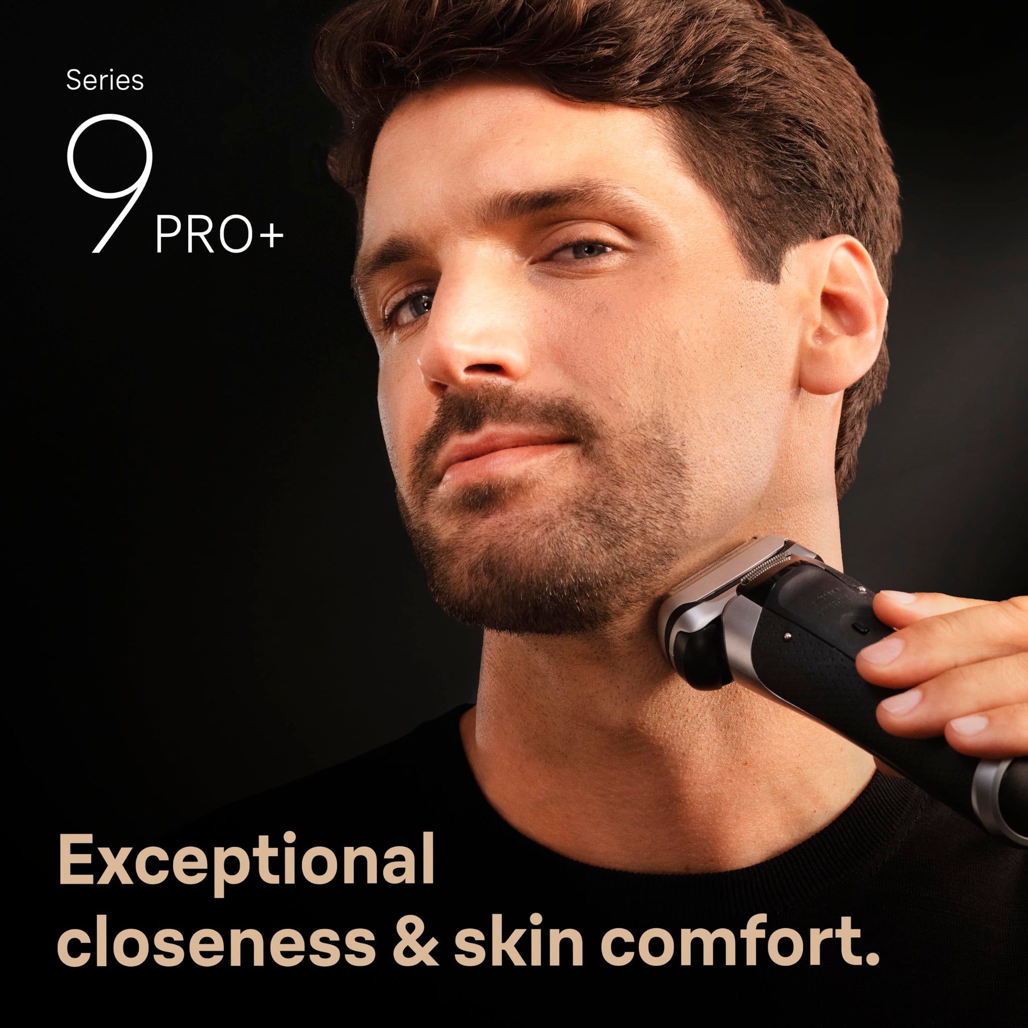 Braun Series 9 PRO+ Electric Shaver, Foil Shaver with SensoAdapt 6-in-1 Smart Care Center, Model 9660CCPS, Black - label deta