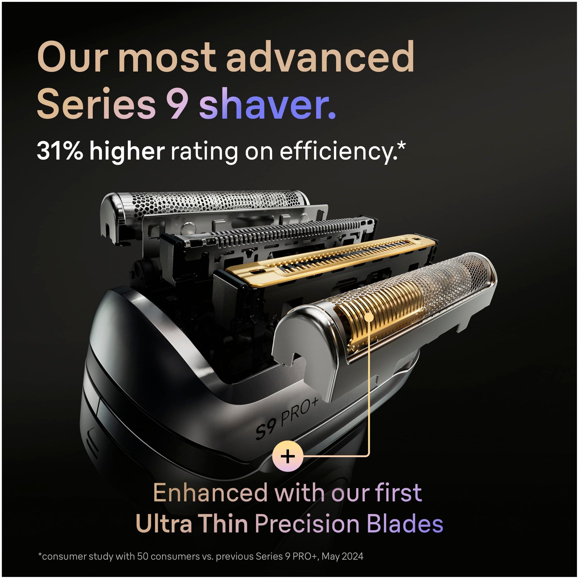 Braun Series 9 PRO+ Electric Shaver, Pro SensoAdapt, 9697CC, Silver, Men's Foil Shaver - packaging