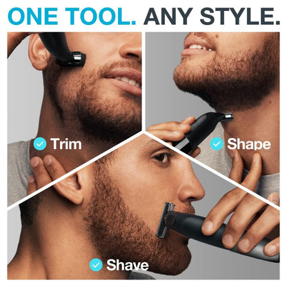 Braun Series XT5 Beard Trimmer, Electric Shaver and Body Groomer, Stainless Steel 4DBlade, Wet & Dry Use, XT5100 - label deta