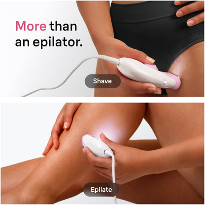 Braun Silk-epil 3-3270 Epilator, Pink, with Smart Light and 20-Tweezer System - close-up detail