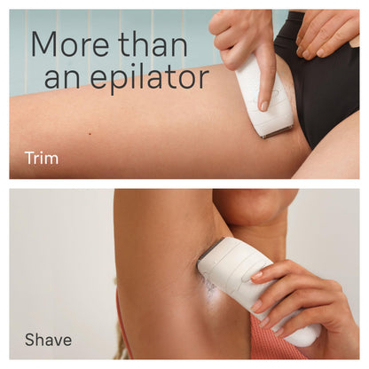 Braun Silk-epil 5 Epilator SE5-041, Wet & Dry, with Shaver Head & Trimmer Comb, Grey - close-up detail
