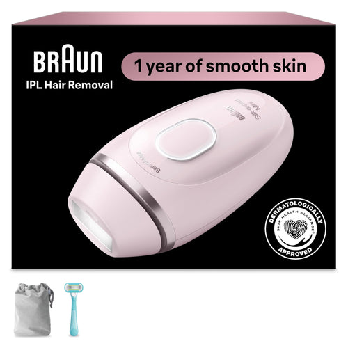Braun Silk-Expert Mini IPL1111 Wired IPL Hair Removal Device, Home Use, with Bag and Venus Razor