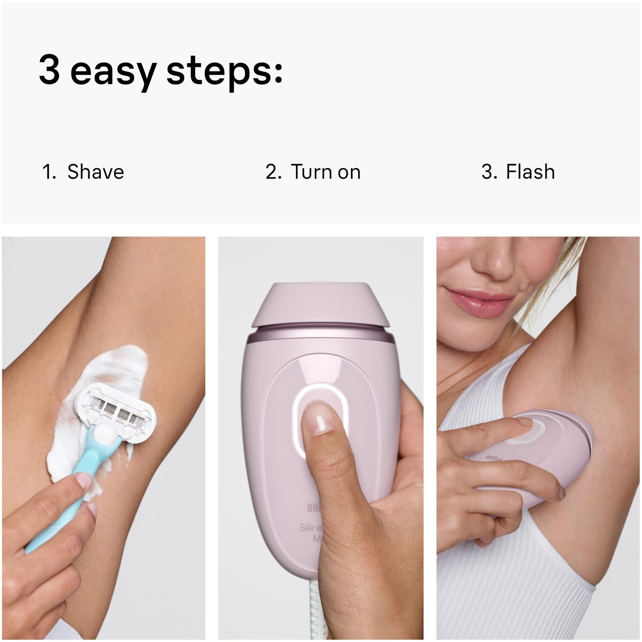 Braun Silk-Expert Mini IPL1111 Wired IPL Hair Removal Device, Home Use, with Bag and Venus Razor - packaging