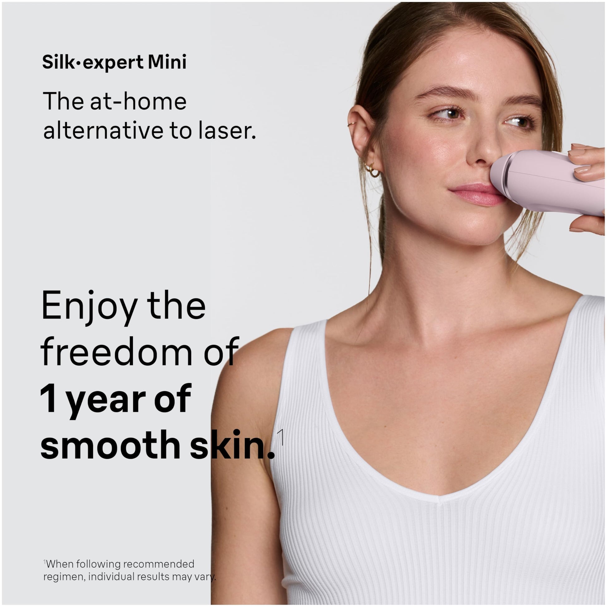 Braun Silk-Expert Mini IPL1111 Wired IPL Hair Removal Device, Home Use, with Bag and Venus Razor - label detail