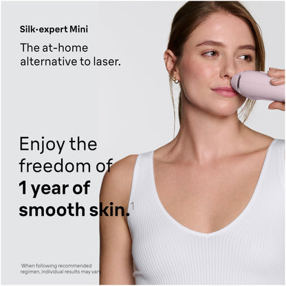 Braun Silk-Expert Mini IPL1111 Wired IPL Hair Removal Device, Home Use, with Bag and Venus Razor - label detail