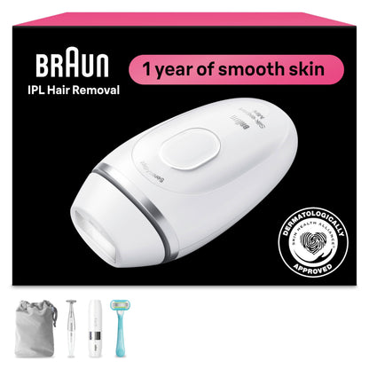 Braun Silk-Expert Mini IPL1115 Wired IPL Hair Removal Device, for Women and Men, with Bag, Venus Razor, Face Trimmer, Bikini