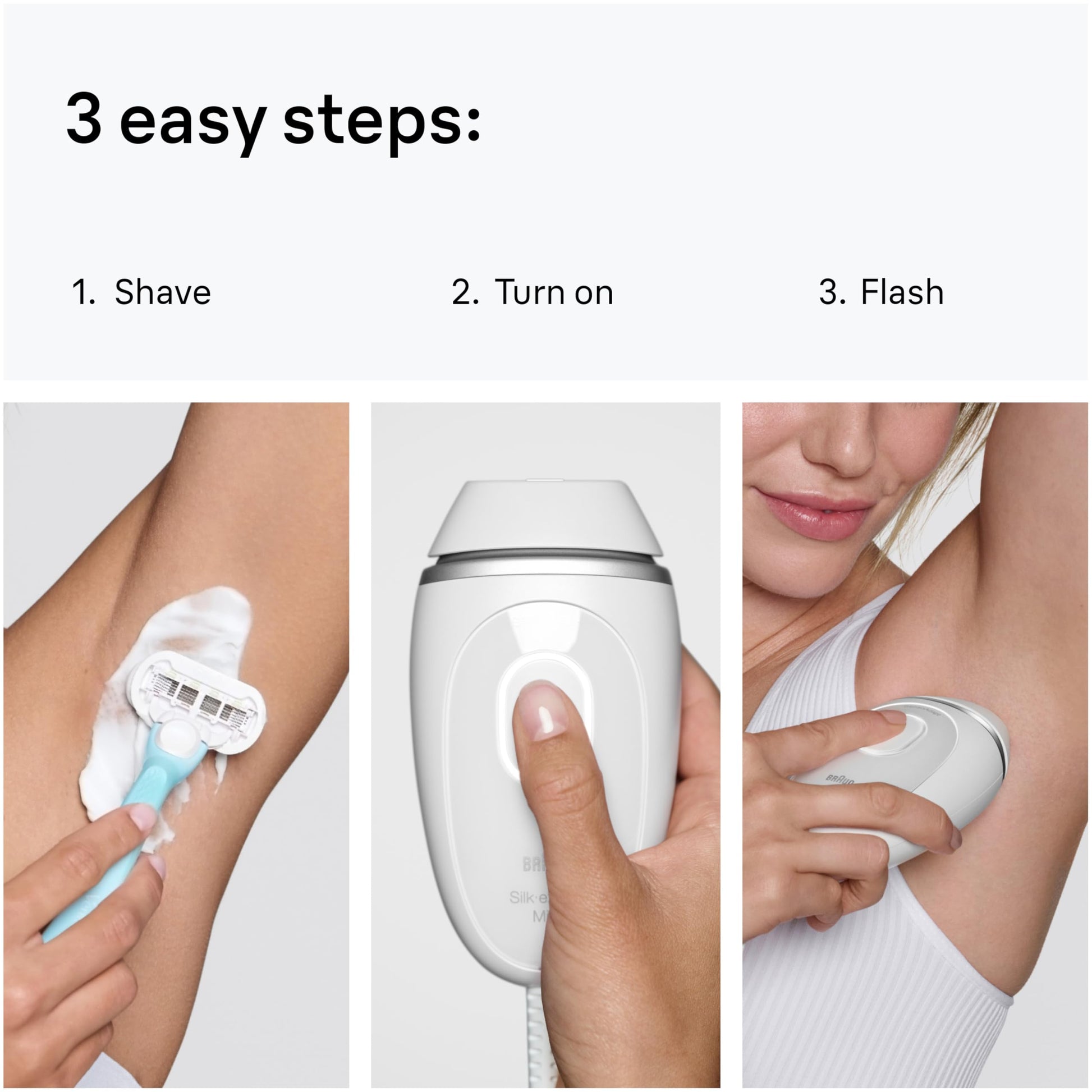 Braun Silk-Expert Mini IPL1115 Wired IPL Hair Removal Device, for Women and Men, with Bag, Venus Razor, Face Trimmer, Bikini 