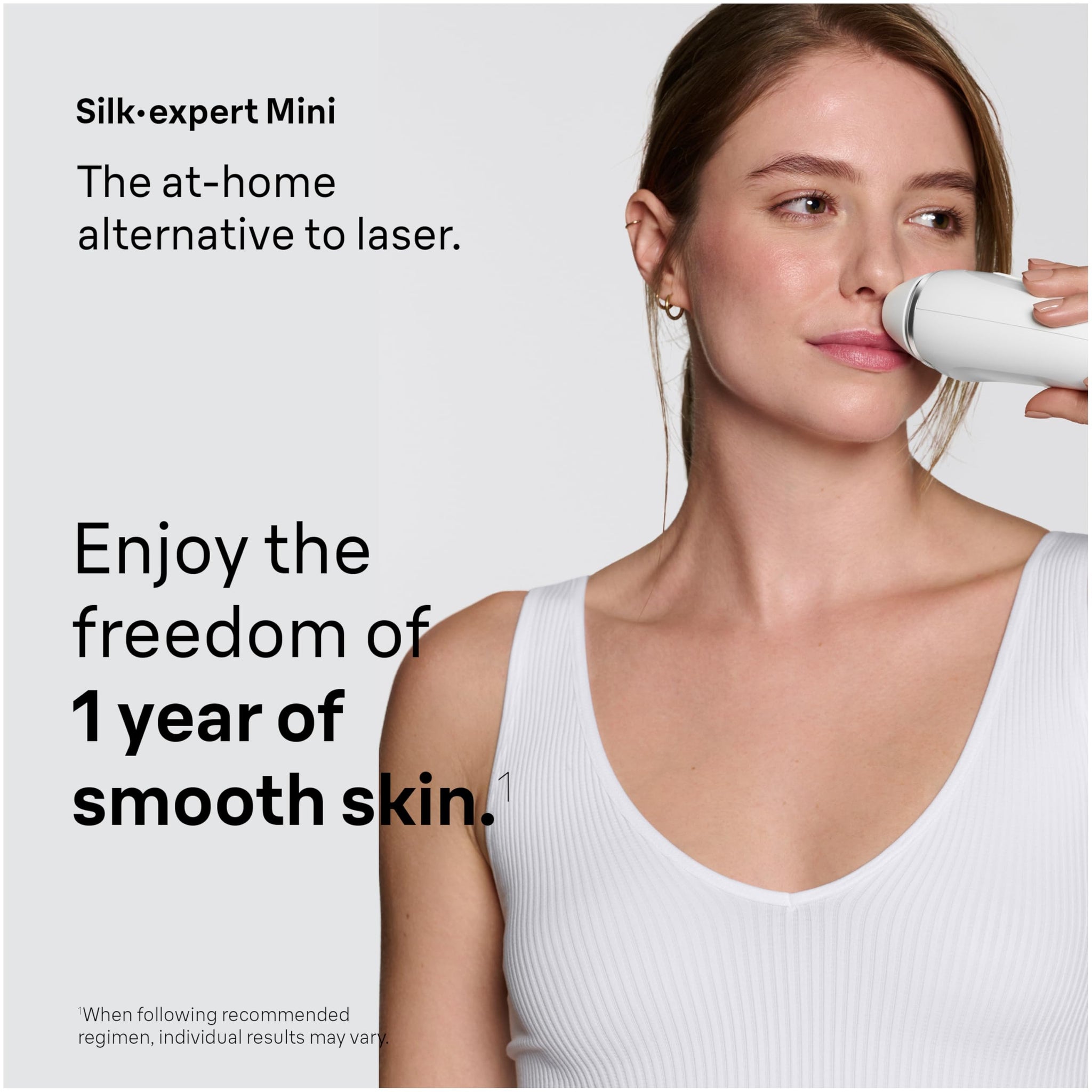 Braun Silk-Expert Mini IPL1115 Wired IPL Hair Removal Device, for Women and Men, with Bag, Venus Razor, Face Trimmer, Bikini 