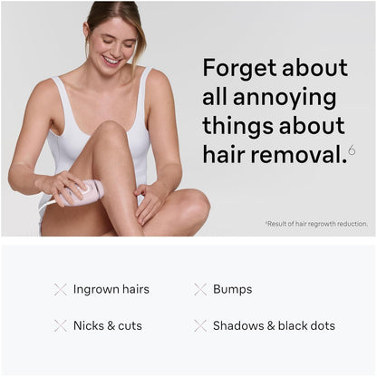 Braun Silk Expert Mini PL1014 IPL Hair Removal Device for Body and Face, Corded with Venus Razor - size and scale